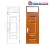 Cửa thép vân gỗ GHDGS1H3-OT-mau-vang
