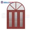 Cửa thép vân gỗ dạng vòm TVGVom-SGD-2