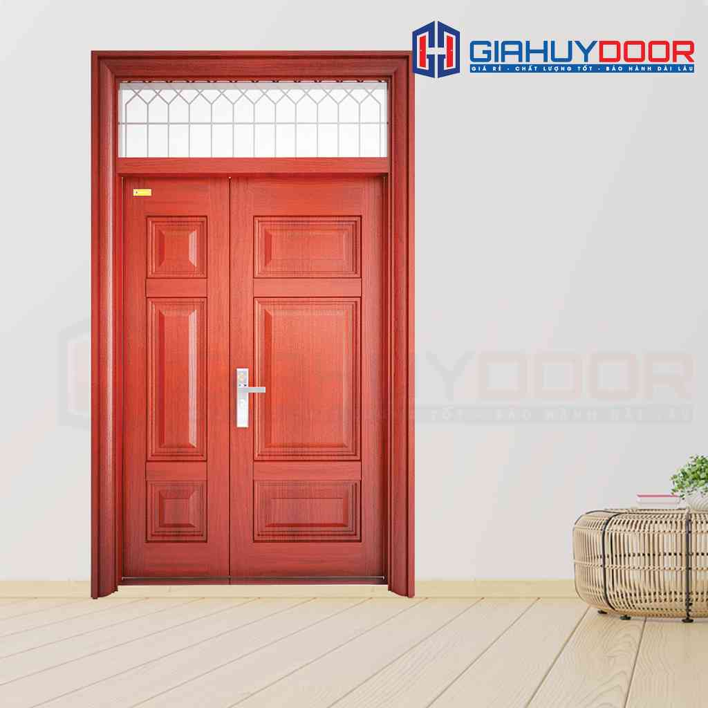 Mẫu cửa gỗ thép vân gỗ Mẫu cửa gỗ thép vân gỗ